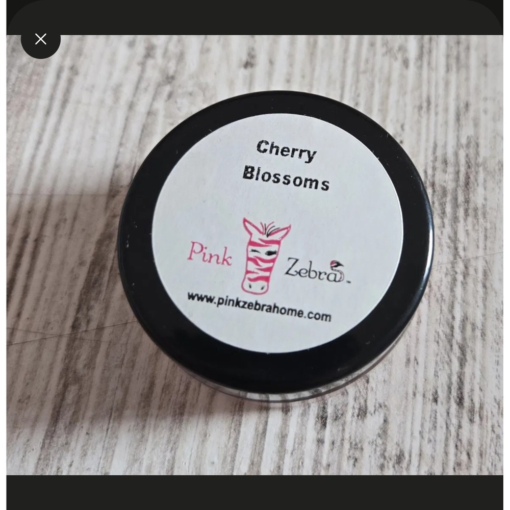 Pink Zebra Cherry Blossom Sprinkles Partial Jar 1 1/8 oz with Container Wax...
